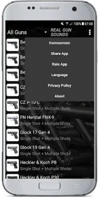 REAL GUN SOUNDS android App screenshot 0
